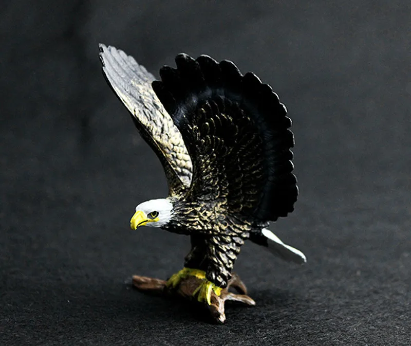 Animals World Bald Eagle Plastic Static Model PVC Action Figures Toys Gift for Kids Education Haliaeetus Leucocephalus