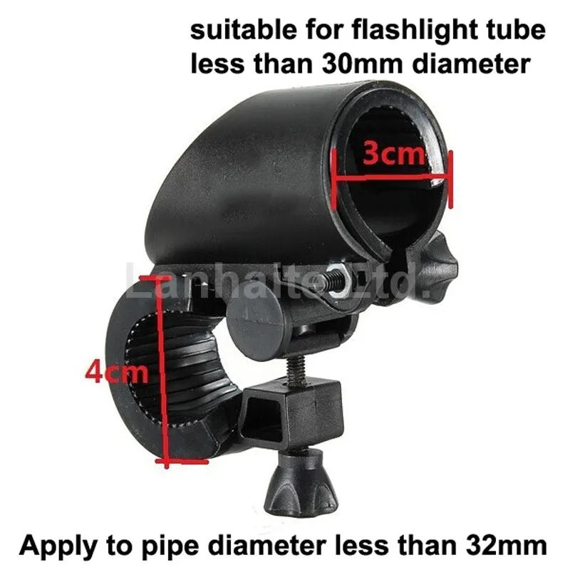 Support d'éclairage de vélo noir, 1 pièce, KBL-C6530