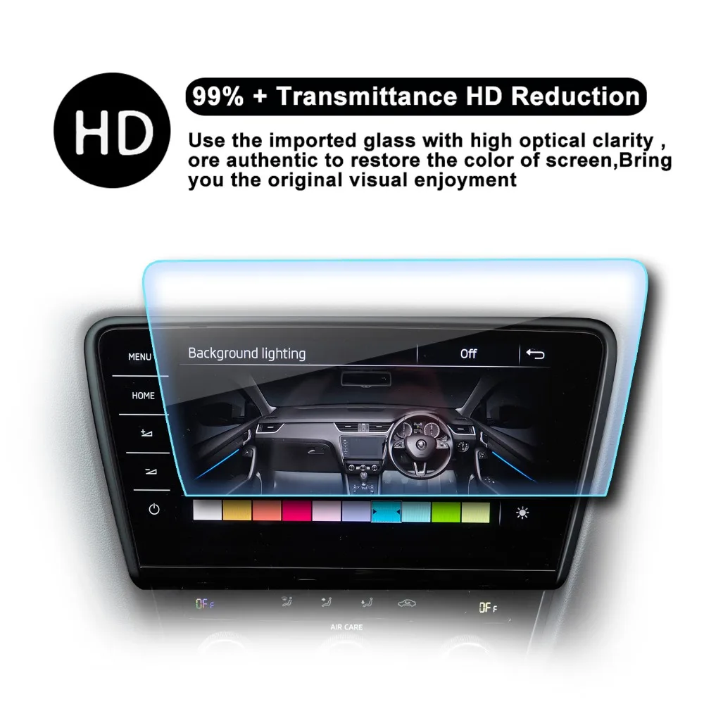 واقي للشاشة من RUIYA للسيارة لكتافيا كولومبوس 9.2 بوصة 2018 2019 نظام ملاحة جي بي إس مركز شاشة تعمل باللمس اكسسوارات السيارات الداخلية