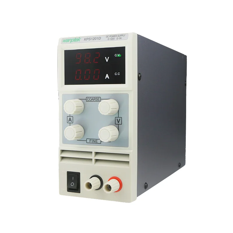 

KPS1201D Adjustable High precision double LED display switch DC Power Supply protection function 120V1A 110V/220V 0.1V/0.01A EU