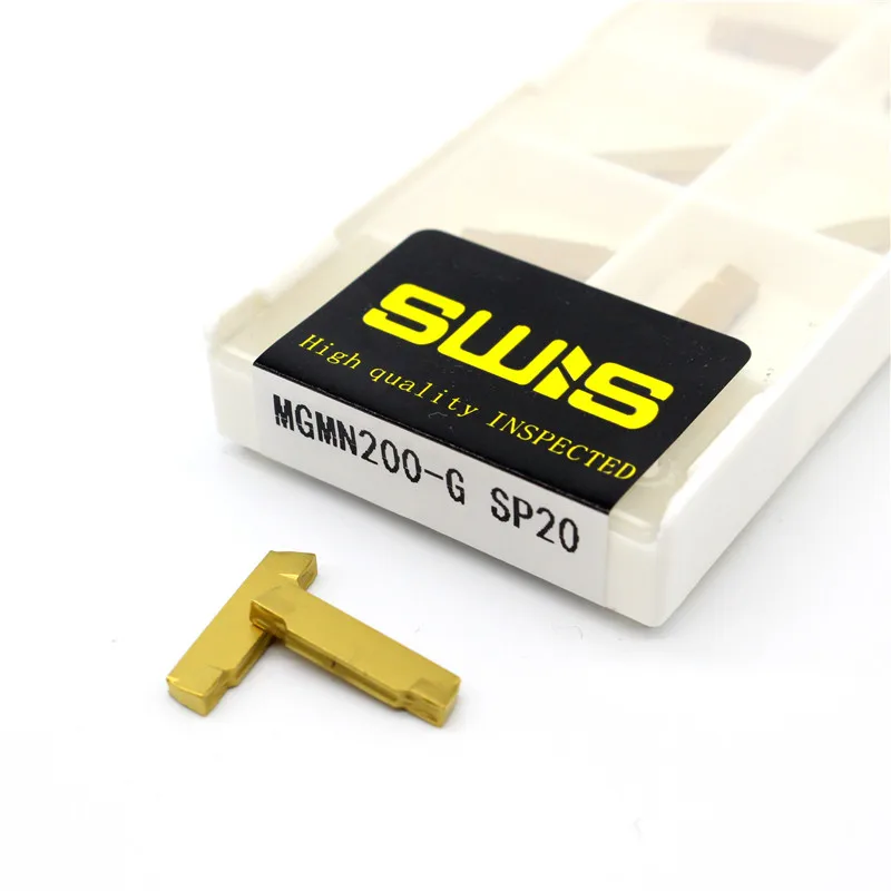 10 Chiếc MGMN200 G SP20 Grooving Carbide Dạng MGMN 200 Dao Phay Biến Dụng Cụ Chia Tay Và Grooving Dụng Cụ Chia Tay Tắt