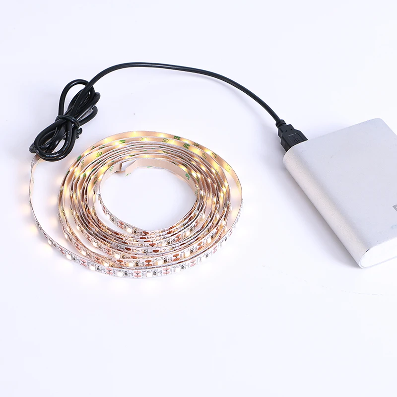 LED strip DC 5V USB SMD 3528 RGB Flexible Light Lamps LED Light TV Background Lighting Adhesive Tape 50CM 1M 2M 3M 4M 5M