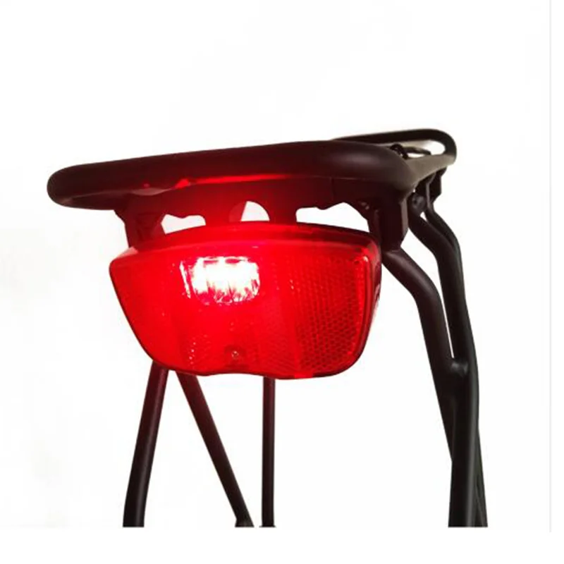 Bright Night Safe Rear Light for Bicycle AA Battery Power Supply Rack Carrier Taillight Red LED Lamp bike accessories cycling