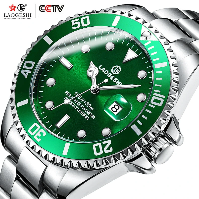 Watch Men Automatic Mechanical Watches Clock Fashion Sport Diving Watch 100ATM Waterproof Luminous Watches Mens Green Dial Clock