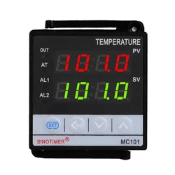 Fahrenheit Short Shell Input PT100 K Thermocouple Digital PID Temperature Controller SSR Relay Output for Heat with Alarm MC101