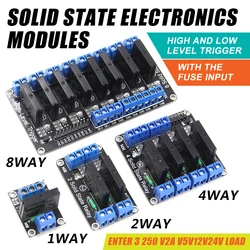 5V Relay 1 2 4 8 Channel SSR High Low Level Solid State Relay Module 250V 2A For Arduino