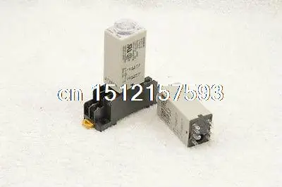 1Set AC DC H3Y-2 DPDT Power on Time Delay Relay & PYF08A Base 110V/220V/12V/24V