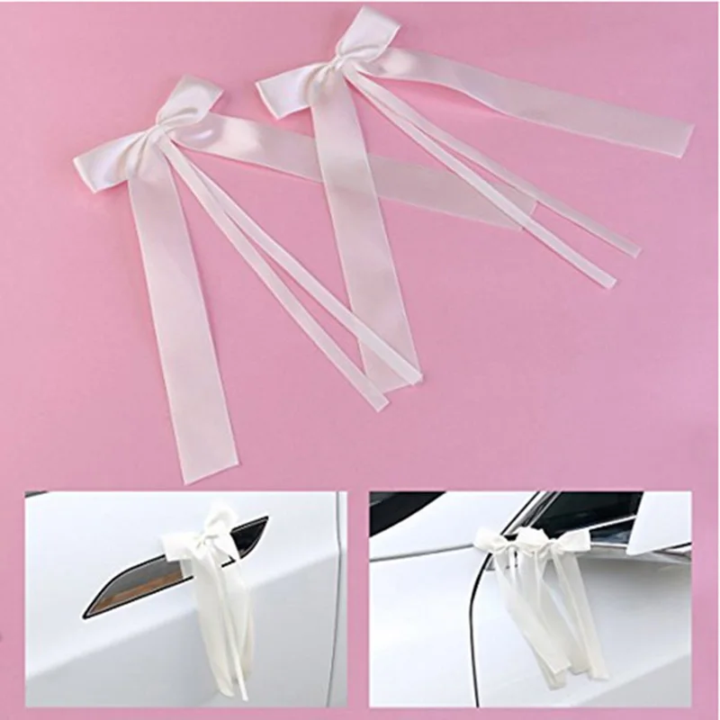 10/50pcs/pack Ribbon Bows Delicate Wedding Pew End Decoration Bowknots Ribbon Bows Party Cars Chairs Decoration Bowknots