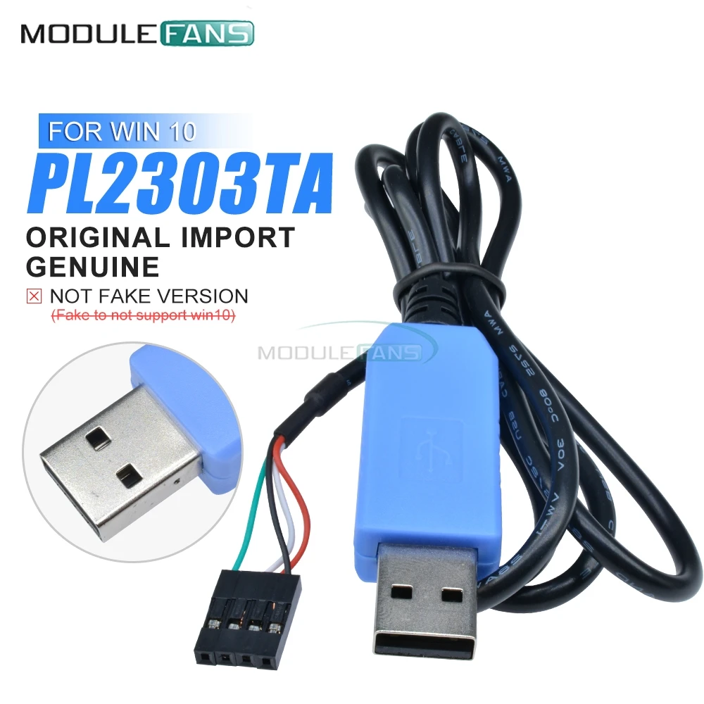 Original PL2303TA USB To TTL Serial Cable Download Debug Console Converter Compatible With Win7 8 10 Replace PL2303HX