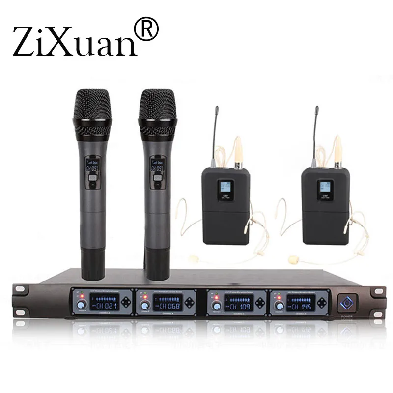 

4-channel UHF dynamic professional karaoke OK Wireless microphone system U4000u professional microphone