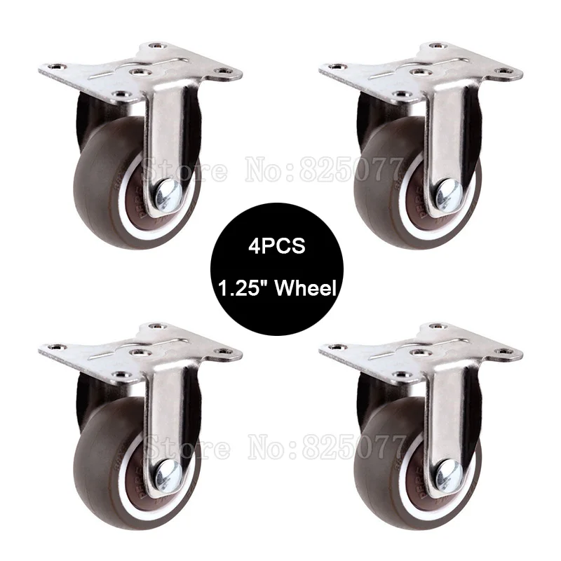 

4PCS Mute directional wheel size 1.25inch/32mm mini lightweight casters bear 22kg/pcs,For bookcase drawer Flower racks JF1566