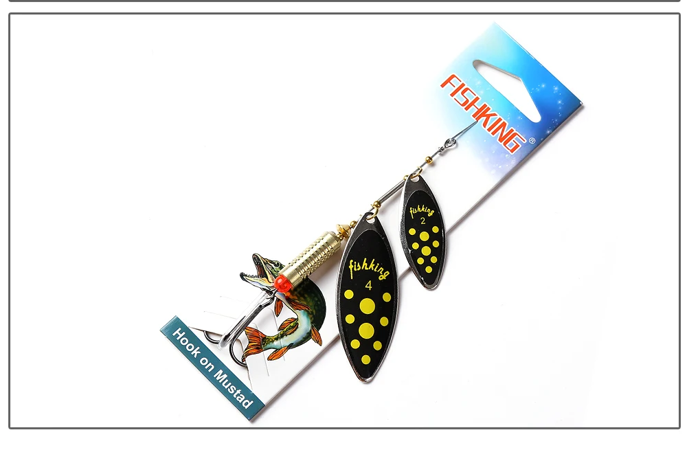 NGB 1 Stück Weitwurf-Angelköder Spinner-Bait Harter Kunstköder Metallköder mit Haken für Hechtangeln – Detail 10