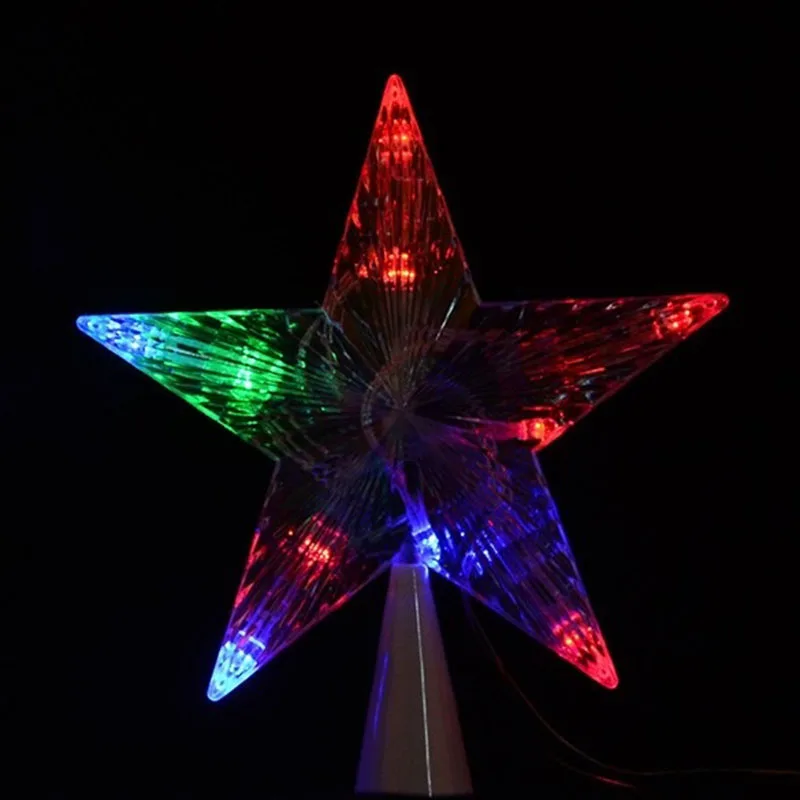 Large Christmas Tree Topper Star Lights Lamp Multi Color Indoor Outdoor Garden Decoration  Lamp WWO66