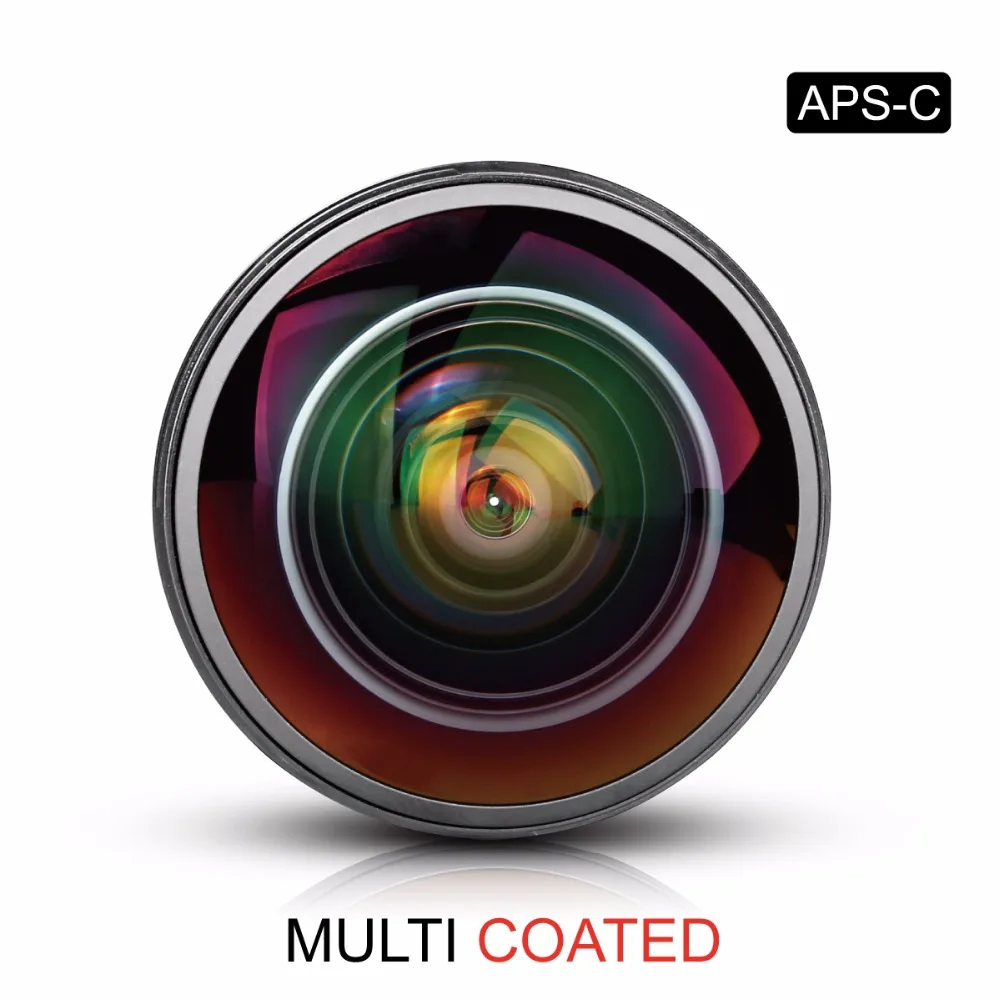 Meike 8mm f2.0 ultra breites Fisheye-Objektiv für Canon EOS Ef/Nikon F-Mount-Kameras mit APS-C/Vollbild – Detail 1