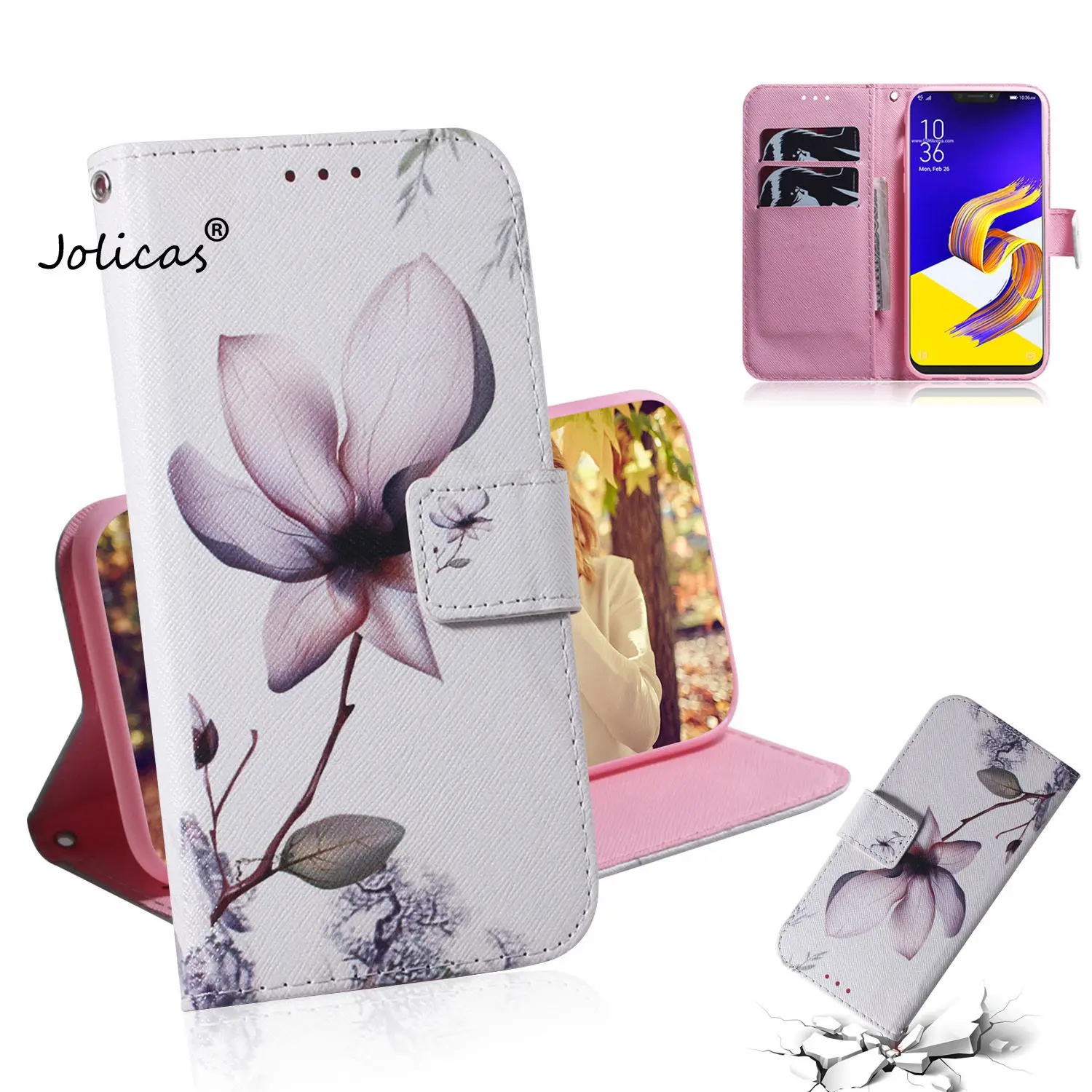 Hot Flip Wallet Case Book For Asus ZS620KL Coque Iphone TPU Cases sFor Asus ajax Zenfone 5z ZS620KL 5 ZE620KL Case Phone Case