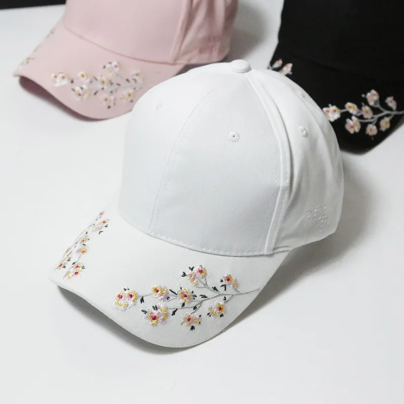 New Hip Hop Caps Women Snapback Cap Flower Summer Embroidery Curved Autumn Snapback Caps Men Trapback Hip Hop Hats Bone