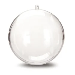 50pcs 80MM sfere di natale in plastica trasparente ornamenti decorazioni per alberi di capodanno gioielli per forniture artigianali per la casa