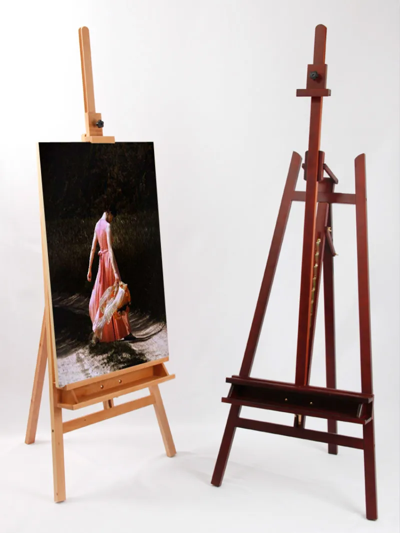 Easel Caballete Foldable Lifting Chevalet En Bois Artist Oil Paint Stand Portable Wood Painting Easel Stand Painting Accessories