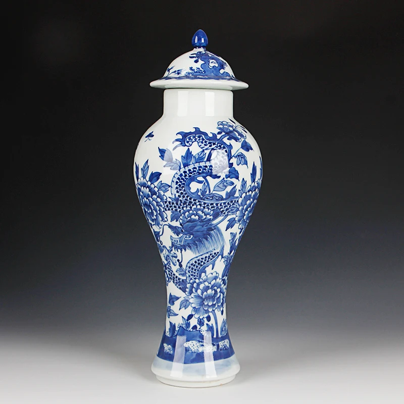 

Jingdezhen Handpainted Blue And White Antique Jar Blue And White Porcelain Ceramic Storage Tank Decoration Tea Snacks Jars