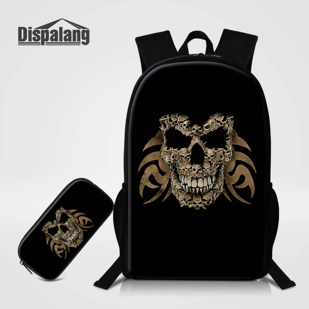 

Dispalang Skull Men Male Backpack College Student School Bags for Teenagers Kids Bookbag Mochila Casual Rucksack Travel Daypack