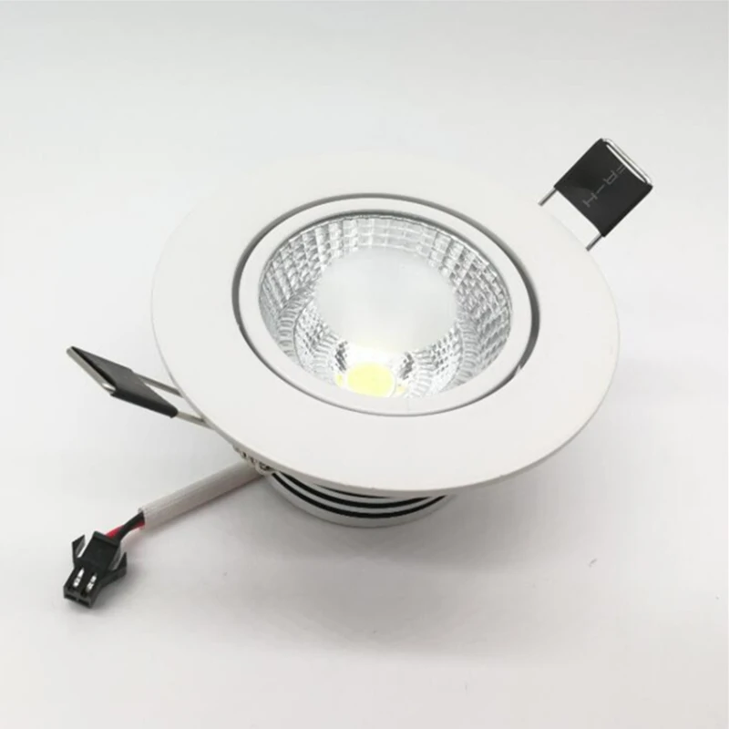 12pcs/Lot 10W Dimmable COB LED Downlight AC85-265V Warm White/ Natural White/ Cold White