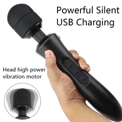 10 Modes Powerful Magic Vibrator Wand Silicone Adult Sex Toys for Woman Magic Massager Wand Clitoris Stimulator Sex Shop