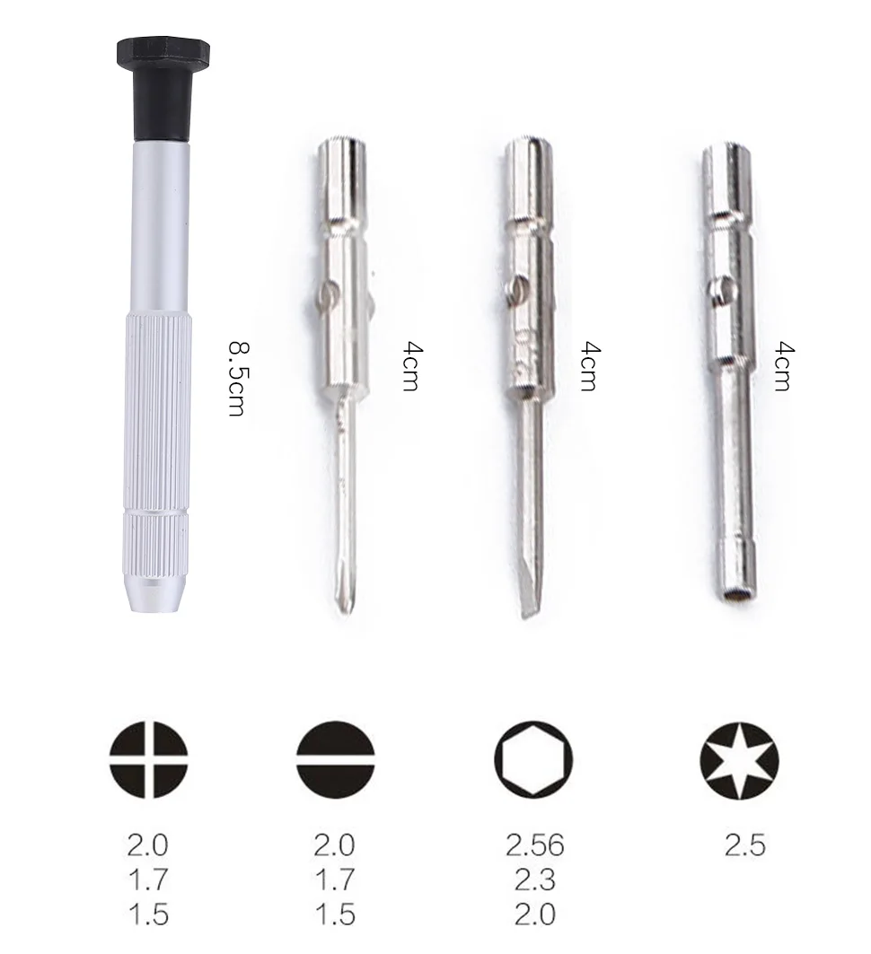 Dhoptical 10-in-1 Brillen-Schraubendreher Digitaluhr- und Handy-Reparatur-Werkzeugset - Multifunktionales Handliches Linsenreparatur-Set – Detail 3