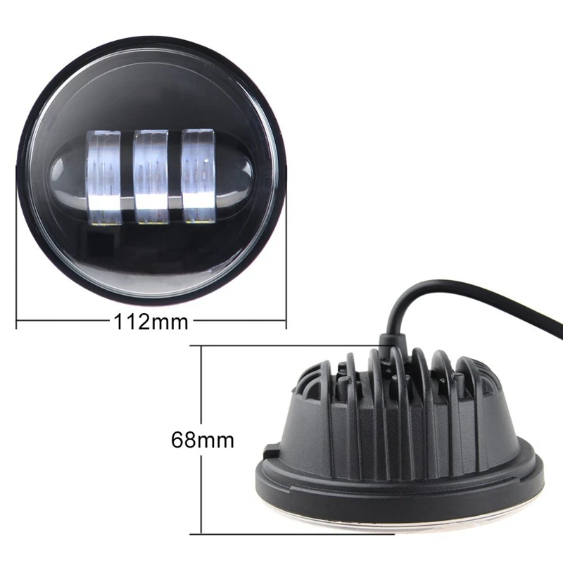 2PCS 4inch Led Fog Light Front Bumper Lights 30w Waterproof Fog Lamp Suitable for matching with 7 inch motorcycle product