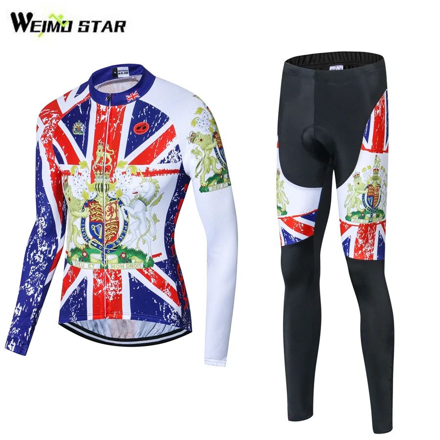 

WEIMOSTAR UK Pro Team Cycling Clothing Long Sleeve Autumn Men Cycling Jerseys MTB Bike Ropa Ciclismo Cycle Sportswear Long Pants