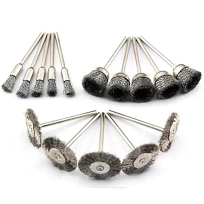 

30 Pieces Dremel Rotary Steel Wire Brush Wheels Set with 1/8" Shank Dremel Accessories