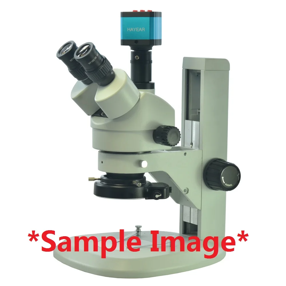 Simul-focal 7X-45X Trinocular Zoom Stereo Microscope Head Simul-focal Industrial Microscope WF10X 20mm Eyepiece Lens