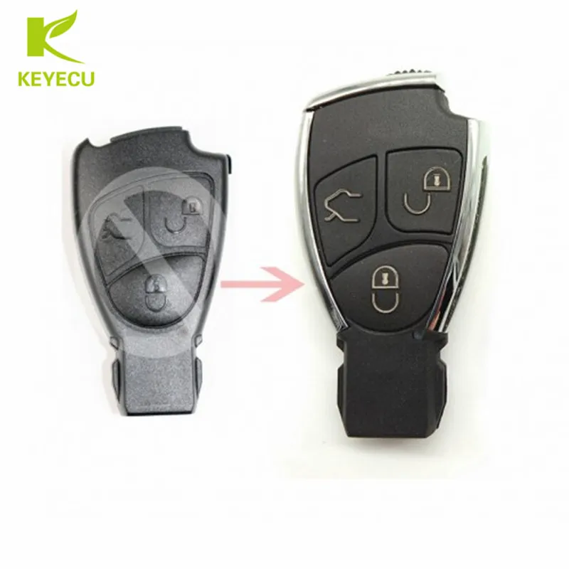 KEYECU 3Button Modified Smart Remote Key Shell Case Fob for Mercedes-Benz CLS C E S