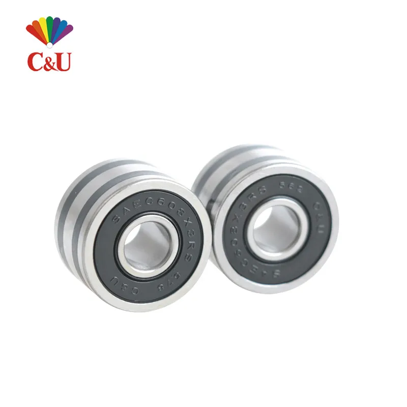 10 Stück C&U Hochgeschwindigkeits-Lager SAEC608X3-2RS für Auto-Lichtmaschinen, 8x23x14 mm, Autodynamo, Automobilmotorlager, 8 mm Durchmesser, 23 mm – Detail 3