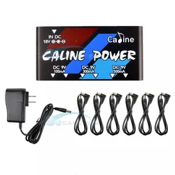 Caline CP-02 Multiple Outputs Power Supply 18V 1A 18W 6 Channel Output With Adapter And 6pcs Cable Guitar Pedal Power Supply