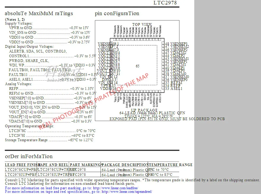 2 шт./лот LTC2978CUP QFN-64 LTC2978UP LTC2978 оригинал в наличии