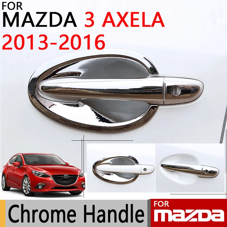 

for Mazda 3 2013-2018 Accessories Chrome Door Handle Axela 2014 2015 Sedan Hatchback Luxury No Rust Car Sticker Car Styling