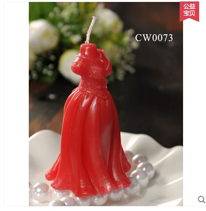 

3D Wedding Dress Silicone Soap Mold Woman Molds Candle Fondant Cake Decorating Tools