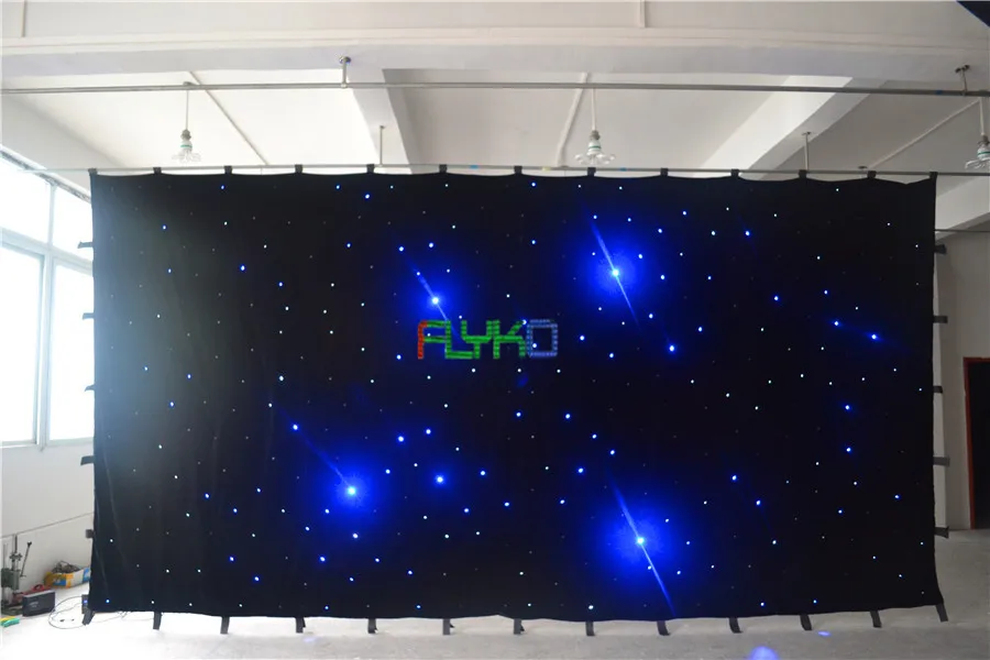 

china market of electronic 3x6m led star curtain free shipping