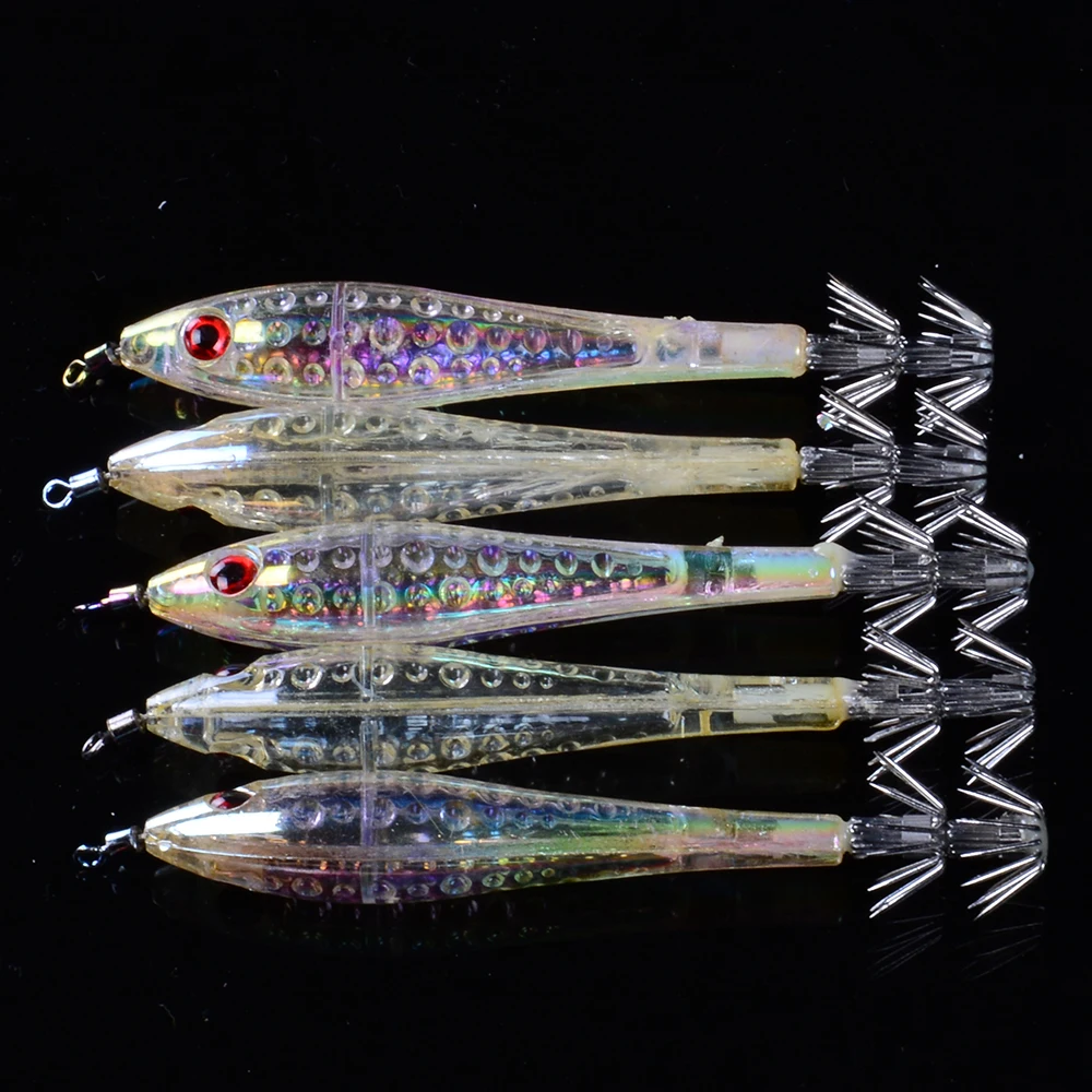 

Balleo 5pcs/lot 10cm/6.2 Squid jig head Soft lure Fishing lure Octopus wobbler Fishing Tackle Carp fishing Fly fishing crankbait