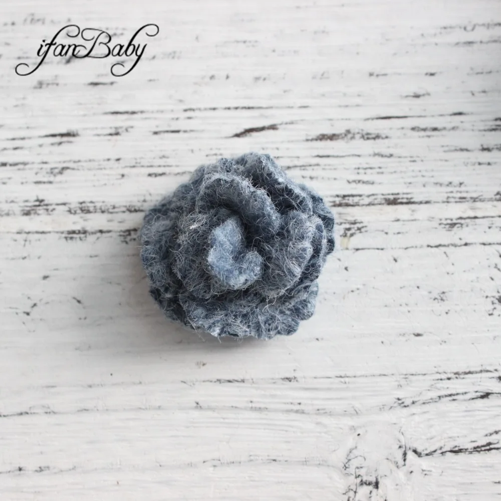 Cute wool felt flower for DIY hair accessories Craft flowers flat back hair flower