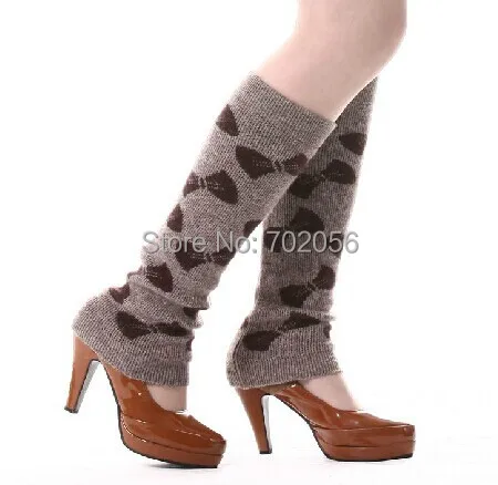 

black grey kakhi bow note Leg Warmers Ballet Dance Warm up Gaiters Boot Cuffs Boot Covers #3649