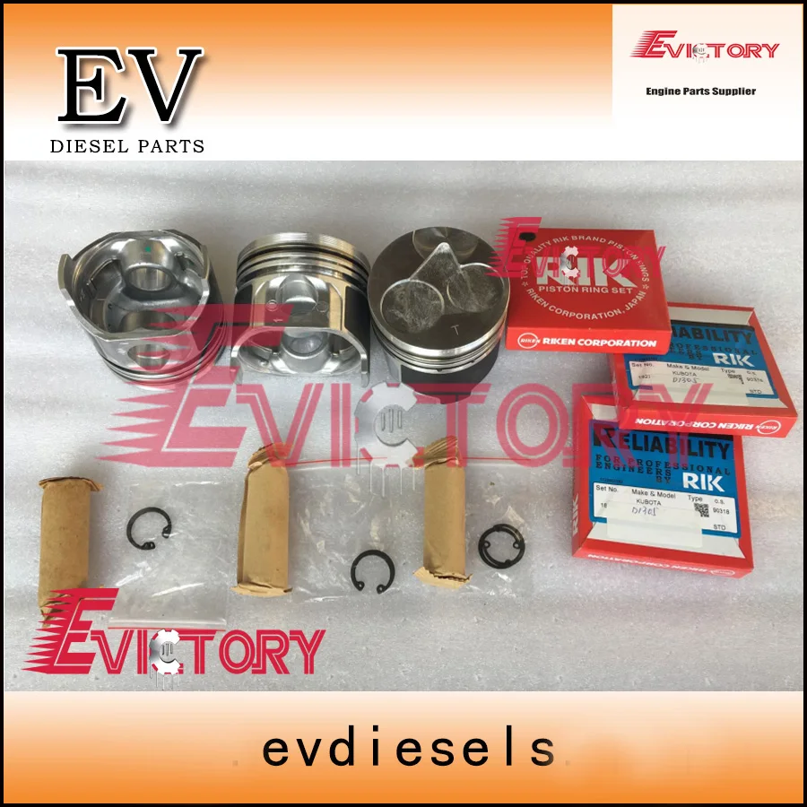 For Kubota engine overhaul kit D1305 piston and ring crankshaft & con rod bearing full cylinder head gasket