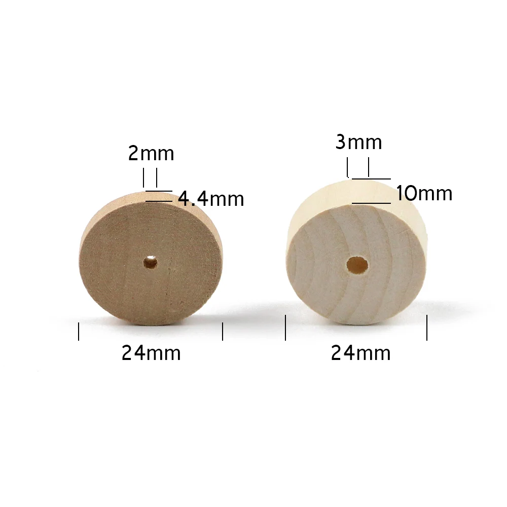 WLYeeS Eco-Friendly Round Wooden Spacer beads 5mm 10mm Natural wood loose bead for Jewelry Bracelet/Bracelets Making Baby toy