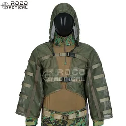 Sniper Tog Ghillie Suit Foundation Hydration Compatible Breathable Sniper Coats Viper Hoods Army Green/Black