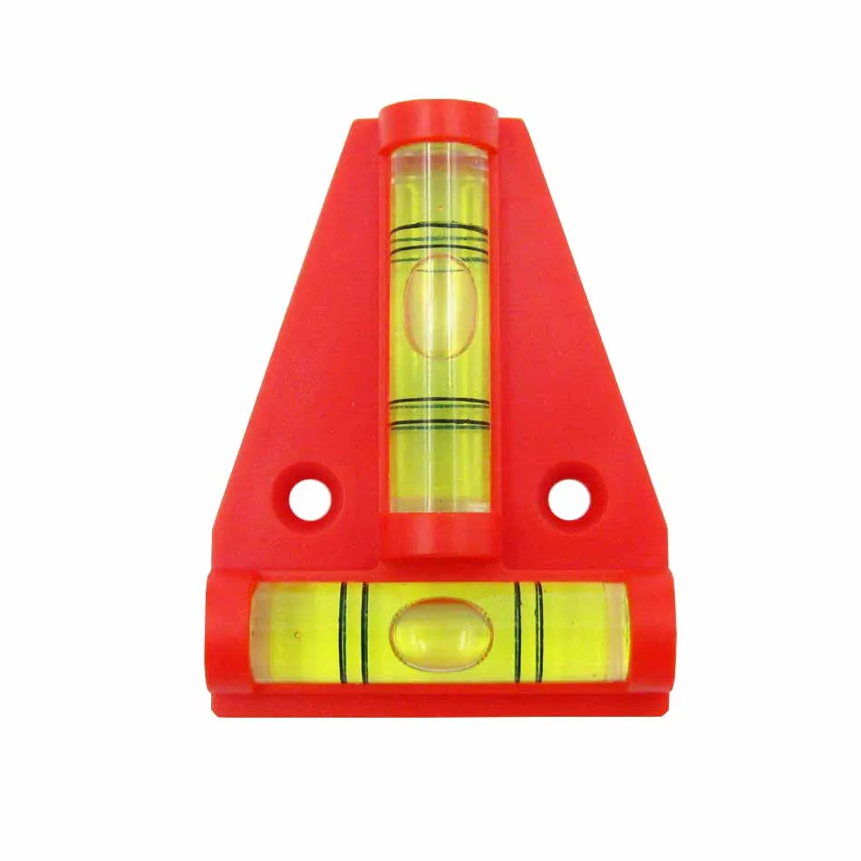 HACCURY Plastic T-type Level Bubble Triangular Red Black Orange Color Acrylic level Vails Ruler Horizontal Instrument