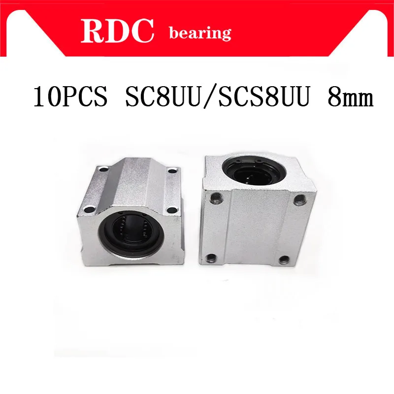 

High quality 10pcs SC8UU SCS8UU 8mm Linear ball bearing block with LM8UU bush pillow block linear Block CNC Router