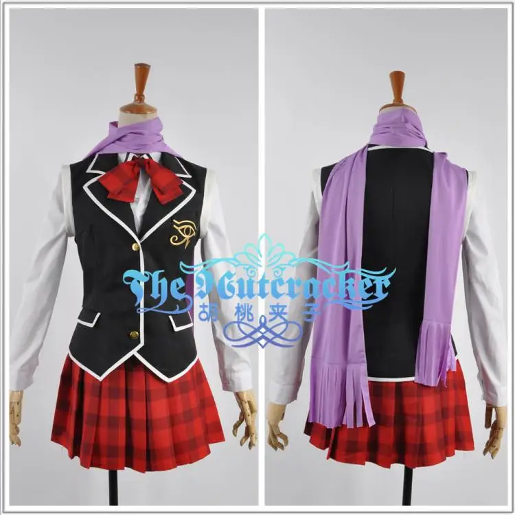 Trinity Seven Kazama Revi Kasuga Arata School Uniform Cosplay Costume ,Perfect Custom For you!