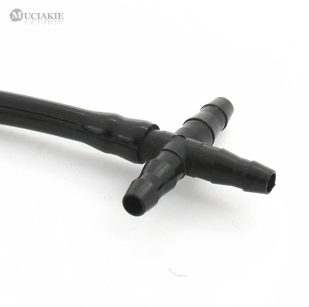 MUCIAKIE 10PCS 1/4\'\' Cross Connecter for 4/7mm Micro Tubing Hose 4 Ways Barbed Adapter Drip Irrigation Cross Joint Connectors