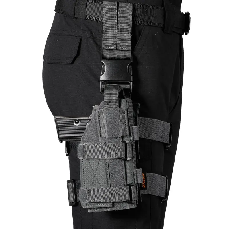EXCELLENT ELITE SPANKER Drop-Leg-Plattenholster für Rechtshänder, taktische Oberschenkeltasche, Molle-Gewehrholster – Detail 14