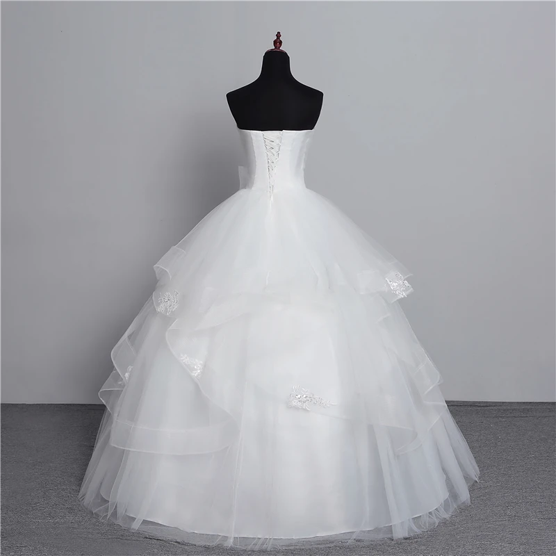 Vestido de novia clásico de encaje sin tirantes, traje de baile de talla grande, plisado escalonado personalizado, novedad de 2023